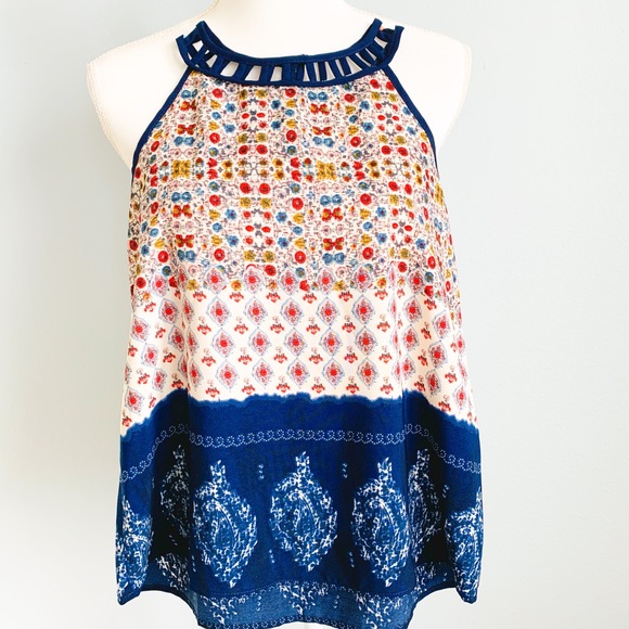 Manteu Sleeveless Top Blue Summer Tunic XS - Picture 2 of 4